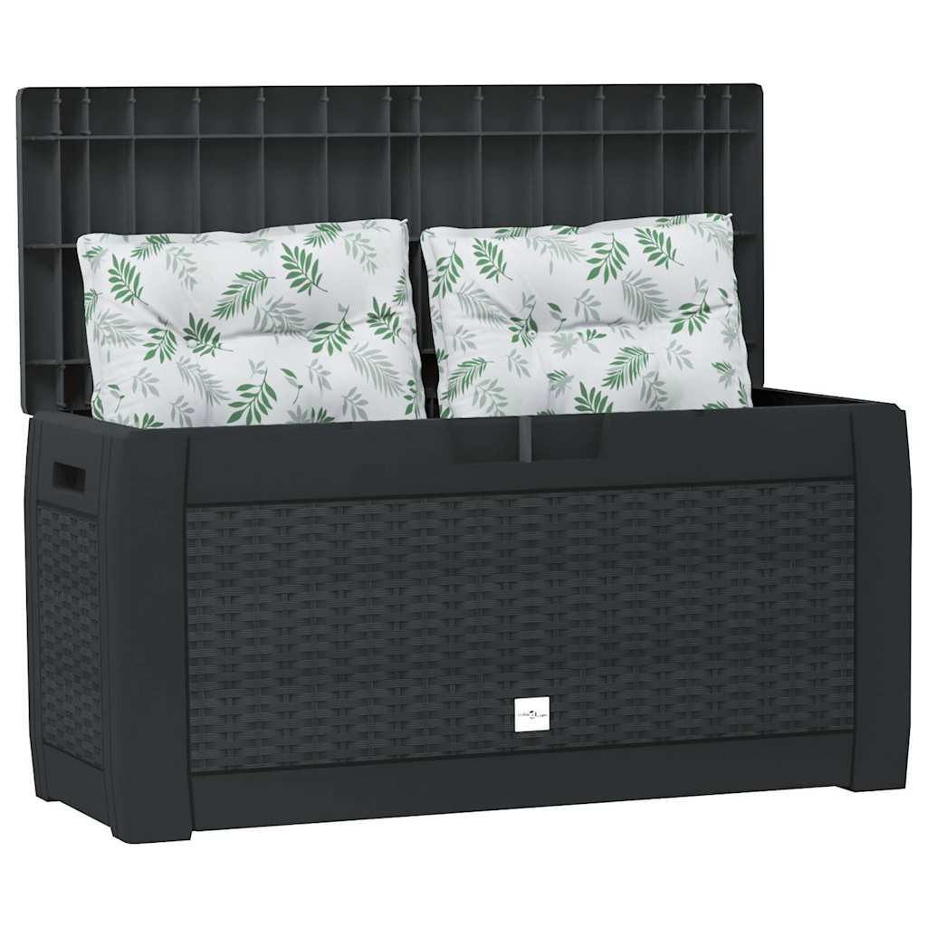 Vidaxl tuinbox 119x48x60 cm polypropeen antracietkleurig