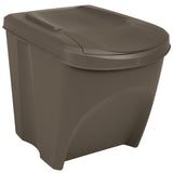 Vidaxl Garbage Cans 3 ST Stackable 75 L Polipropene Grey