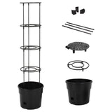 VIDAXL -Tomaten -Zuchtglas Ø29.5x115 cm Polypropen Anthrazit -gelöscht