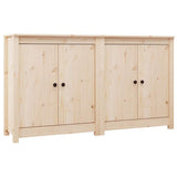 Vidaxl dressoirs 2 st 70x35x80 cm massief grenenhout grijs