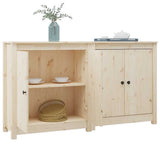 Vidaxl dressoirs 2 st 70x35x80 cm massief grenenhout grijs