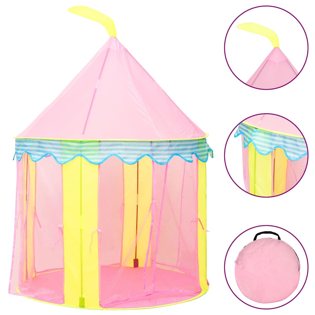 Vidaxl Children's Play Tent 100x100x127 cm rose