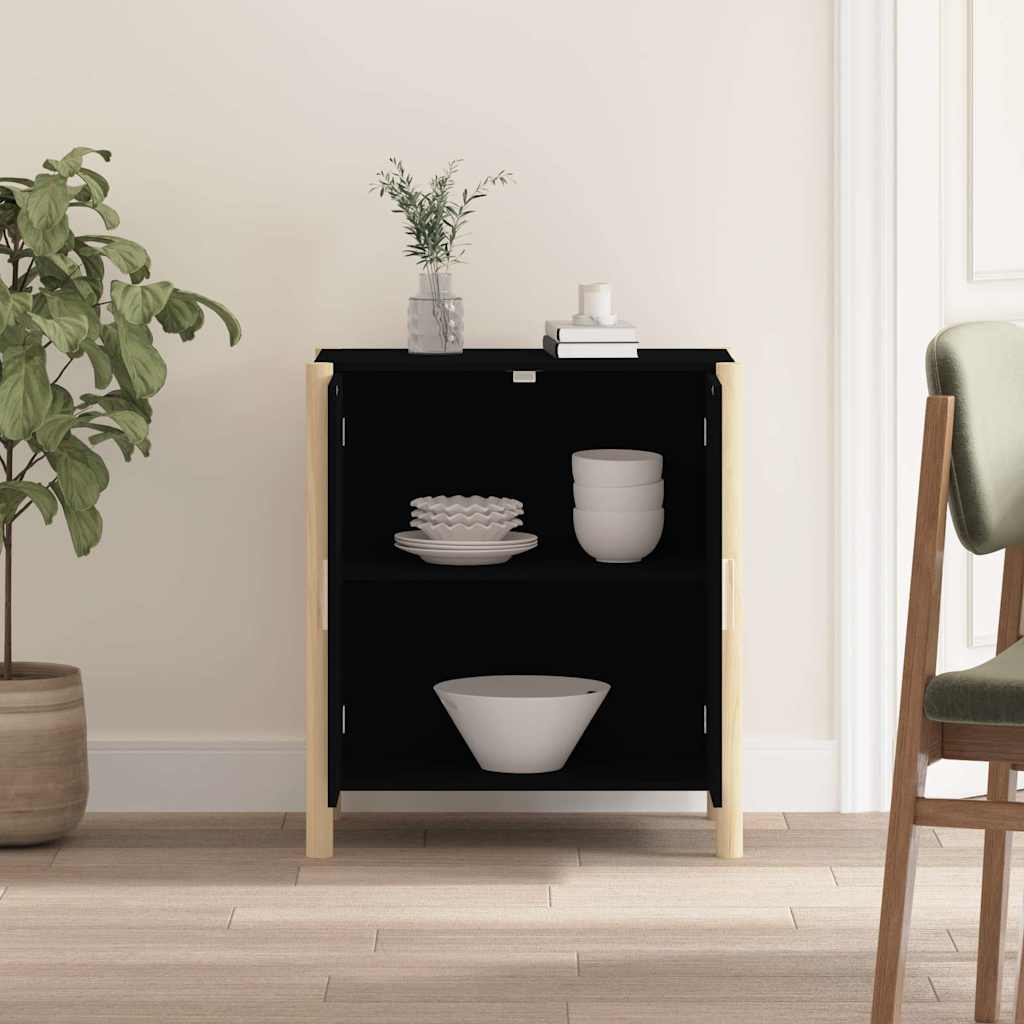 Vidaxl dressoir 62x38x70 cm bewerkt hout zwart
