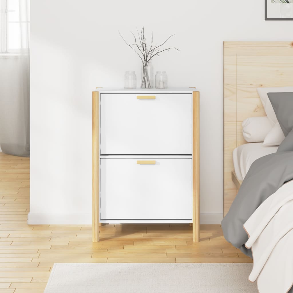 Vidaxl Schong Cabinet 57.5x33x80 cm verschafft Holz White