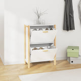 Vidaxl Schong Cabinet 57.5x33x80 cm verschafft Holz White