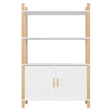 Vidaxl hoge kast 80x40x121 cm bewerkt hout wit