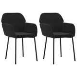 Vidaxl eetkamerstoelen 2 st fluweel zwart