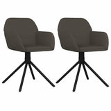 Vidaxl eetkamerstoelen draaibaar 2 st fluweel donkergrijs