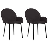 Vidaxl eetkamerstoelen 2 st kunstleer zwart