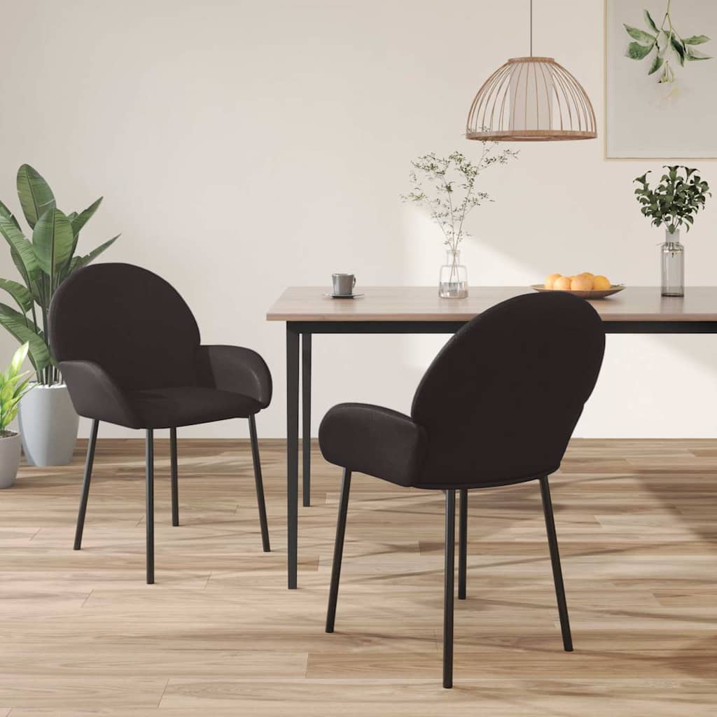 Vidaxl eetkamerstoelen 2 st kunstleer zwart