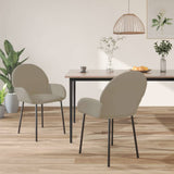 Vidaxl eetkamerstoelen 2 st fluweel lichtgrijs