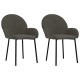 Vidaxl eetkamerstoelen 2 st fluweel donkergrijs