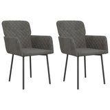 Vidaxl eetkamerstoelen 2 st fluweel donkergrijs