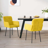 Vidaxl eetkamerstoelen 2 st fluweel geel