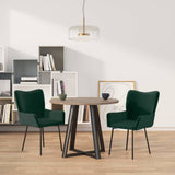 Vidaxl eetkamerstoelen 2 st fluweel donkergroen