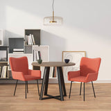 Vidaxl eetkamerstoelen 2 st fluweel roze
