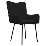 Vidaxl eetkamerstoelen 2 st fluweel zwart
