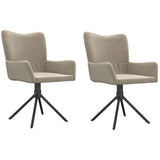 Vidaxl eetkamerstoelen draaibaar 2 st fluweel lichtgrijs