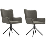 Vidaxl eetkamerstoelen draaibaar 2 st fluweel donkergrijs