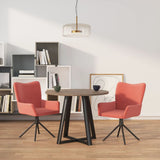 Vidaxl eetkamerstoelen draaibaar 2 st fluweel roze