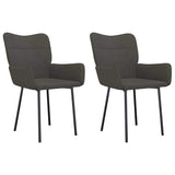 Vidaxl eetkamerstoelen 2 st fluweel donkergrijs
