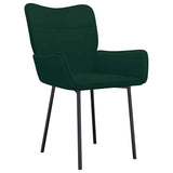 Vidaxl eetkamerstoelen 2 st fluweel donkergroen