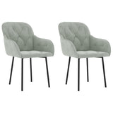 Vidaxl eetkamerstoelen 2 st fluweel lichtgrijs