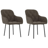 Vidaxl eetkamerstoelen 2 st fluweel donkergrijs
