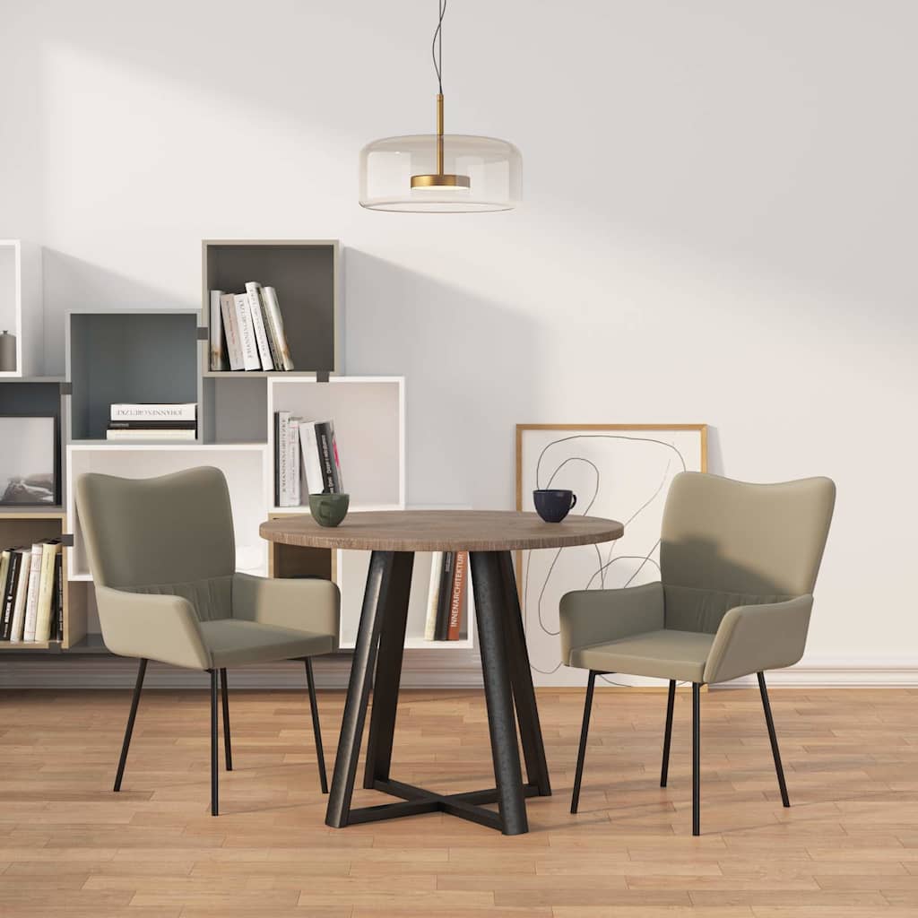 Vidaxl eetkamerstoelen 2 st fluweel lichtgrijs