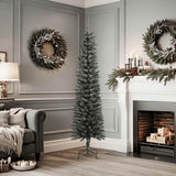 Vidaxl Kunstkerstboom mit Standardschmal 180 cm PVC Green