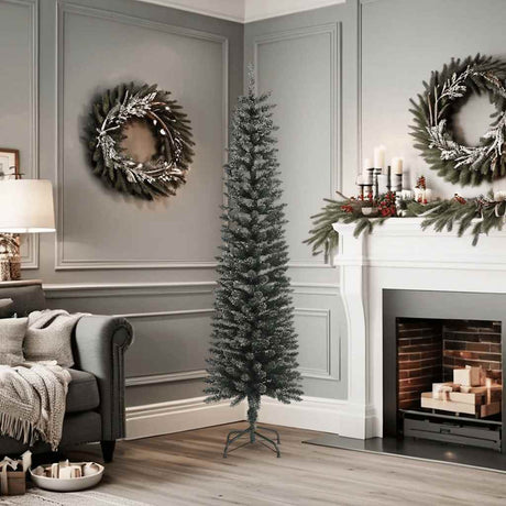 Vidaxl Kunstkerstboom mit Standardschmal 180 cm PVC Green