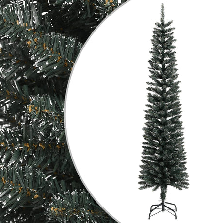 Vidaxl kunstkerstboom mit Standard schmal 240 cm PVC -Grün