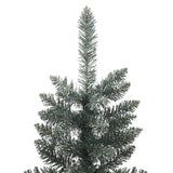 Vidaxl kunstkerstboom mit Standard schmal 240 cm PVC -Grün