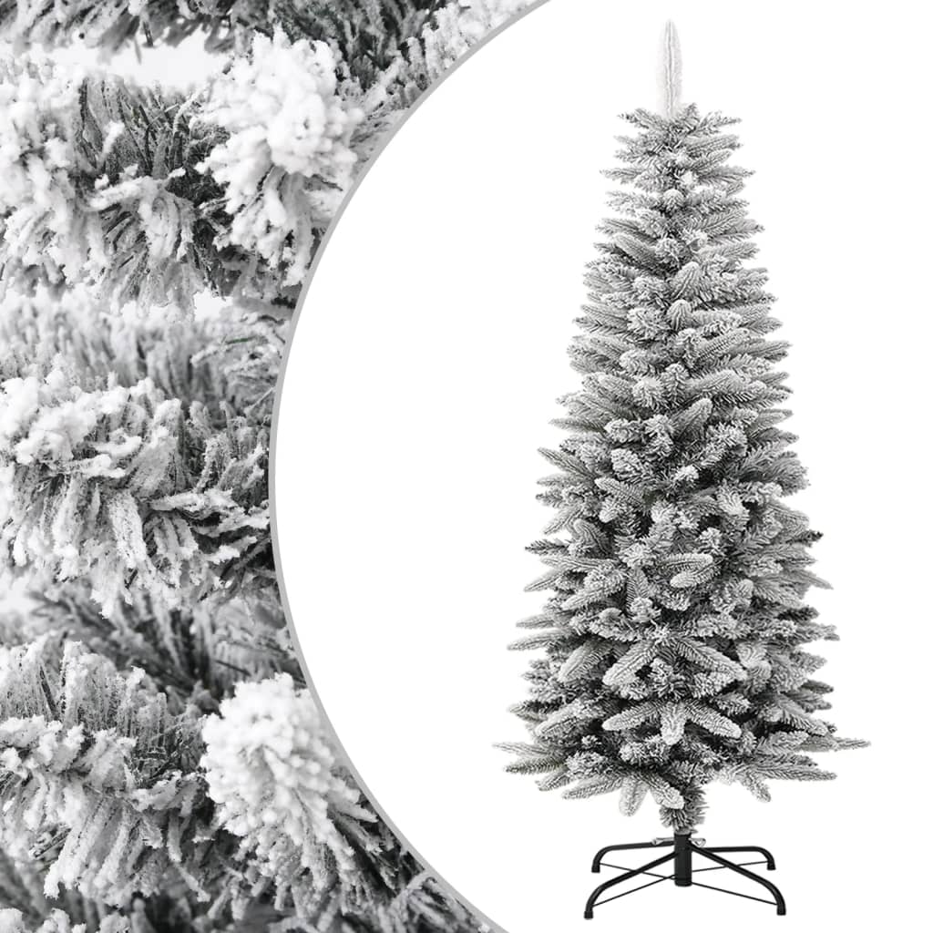 VidaXL Künstlicher Weihnachtsbaum mit Schnee schmal 120 cm PVC und PE