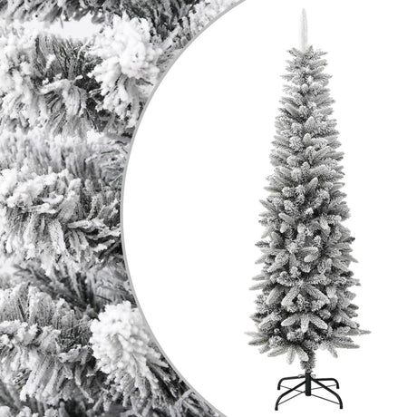 Vidaxl Kunstkerstboom mit schneebeschmaler 180 cm PVC und PE