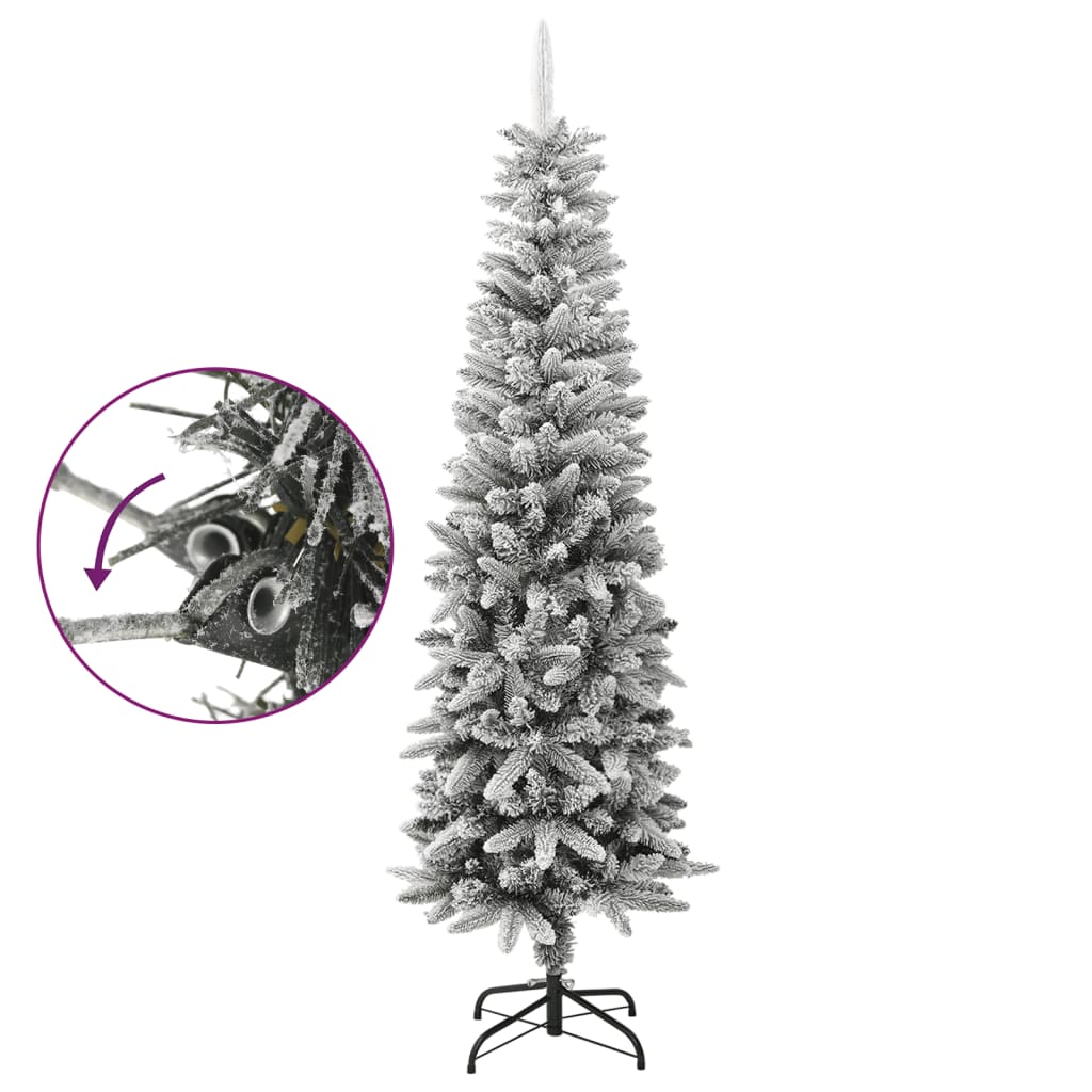 Vidaxl Kunstkerstboom mit schneebeschmaler 180 cm PVC und PE