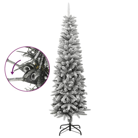 Vidaxl Kunstkerstboom mit schneebeschmaler 180 cm PVC und PE