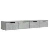 Vidaxl wandkasten 2 st 68x30x20 cm bewerkt hout betongrijs