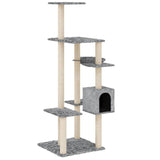 Vidaxl Cat Meubles avec Sisal Scratch Posts 142 cm Gris clair