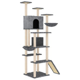 Vidaxl -Katzenmöbel mit Sisal -Kratzerpfosten 191 cm dunkelgrau