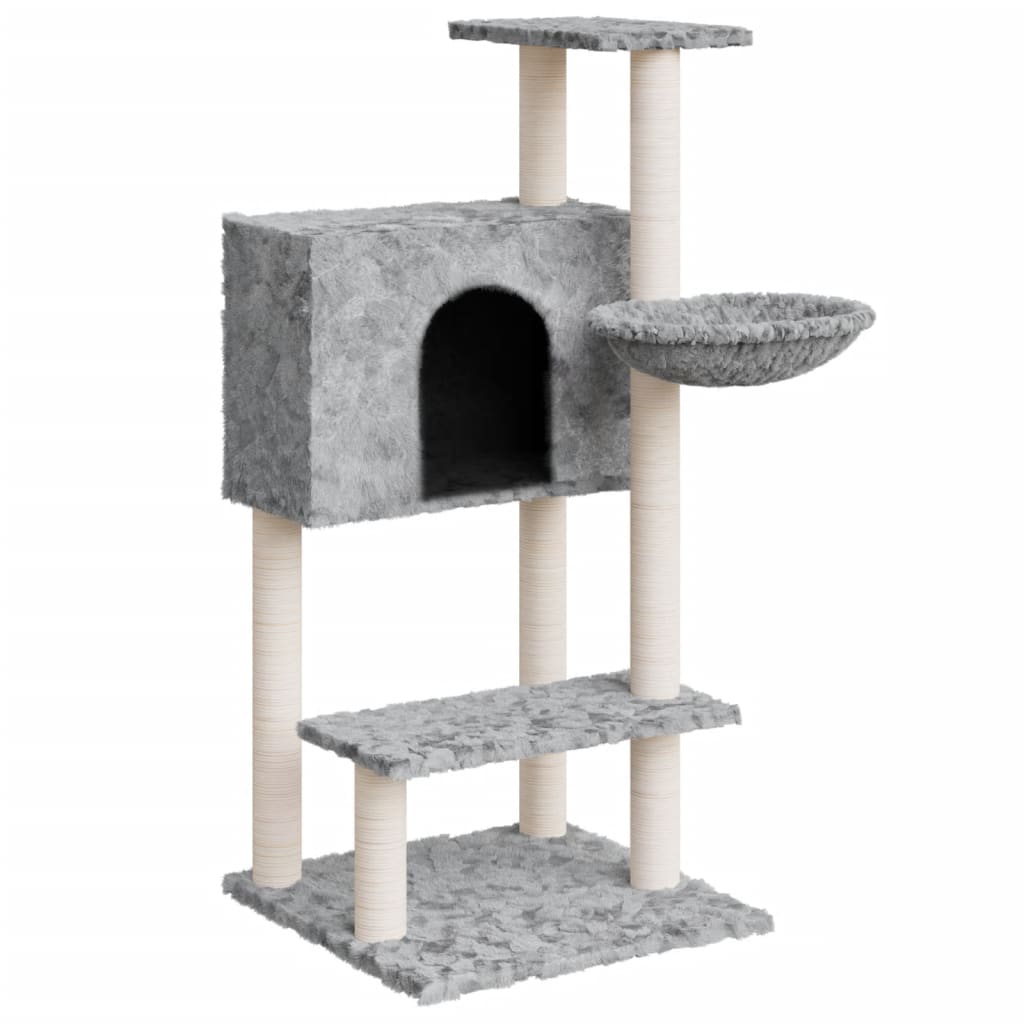 Vidaxl Cat Furniture avec Sisal Scratch Posts 108,5 cm Gris clair