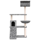 Vidaxl -Katzenmöbel mit Sisal -Kratzerpfosten 131 cm hellgrau