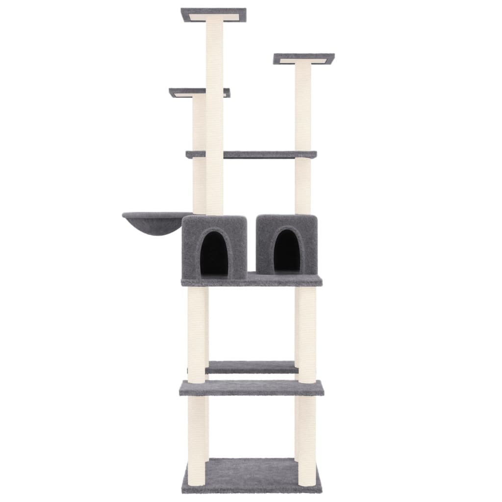 Vidaxl cat furniture with sisal scratching posts 167 cm dark gray