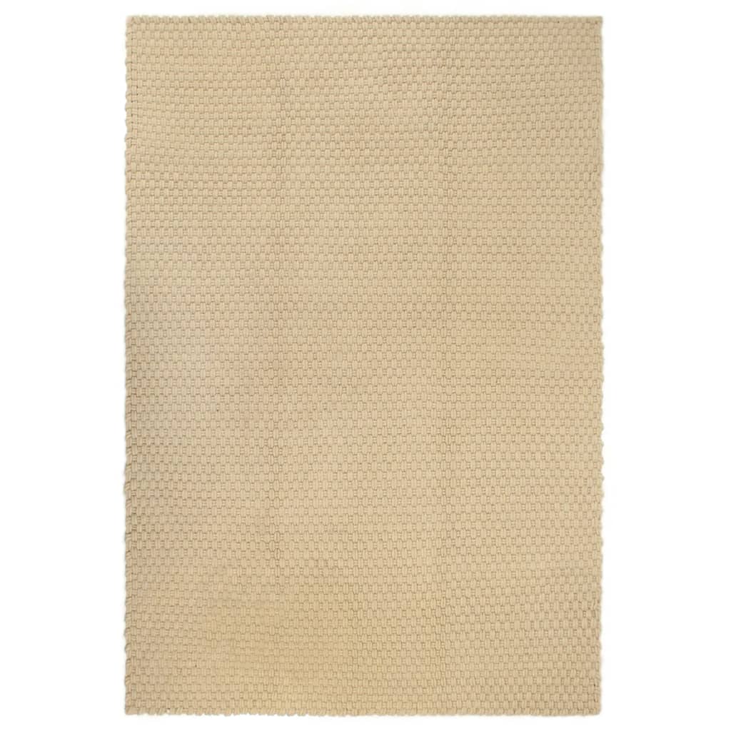 VIDAXL Rechteckige 120x180 cm Baumwolle natürlich