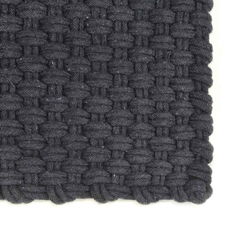VIDAXL Rechteckige 160x230 cm Jute Anthrazit -ausgelöst