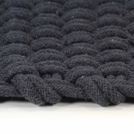 VIDAXL Rechteckige 160x230 cm Jute Anthrazit -ausgelöst