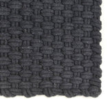 Vidaxl Rug Rectangular 180x250 cm Cotton Anthracite -Colored