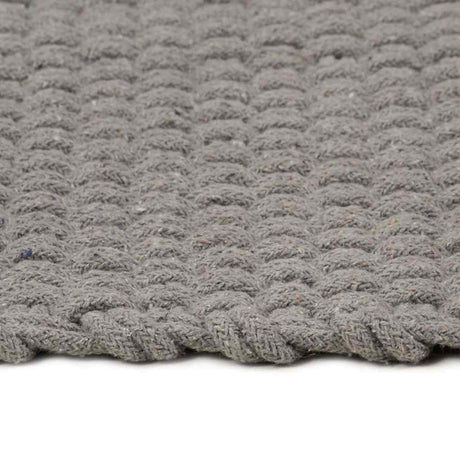 VIDAXL Rechteckige 120x180 cm Baumwollgrau