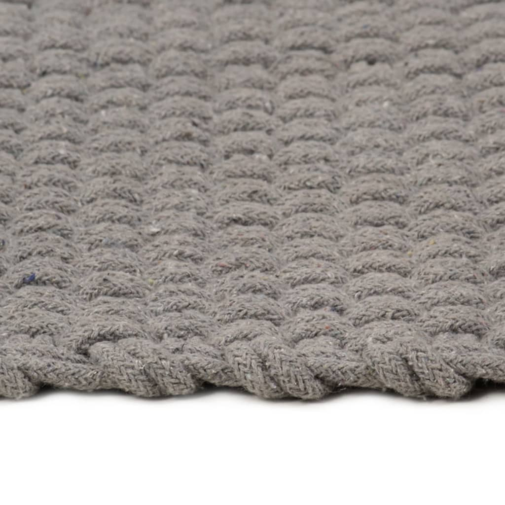 VIDAXL Rechteckige 200x300 cm Baumwollgrau