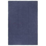 VIDAXL Rechteckige 120x180 cm Baumwollmarineblau